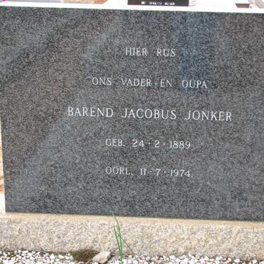 JONKER Barend Jacobus 1889-1974