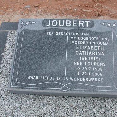 JOUBERT Elizabeth Catharina nee LOURENS 1938-2006