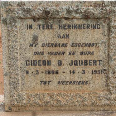JOUBERT Gideon D. 1866-1951