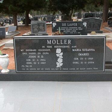 MÖLLER John H.D. 1924-1987 &amp; Maria Susanna 1925-2004