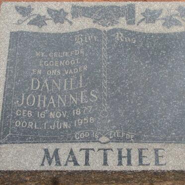 MATTHEE Daniel Johannes 1877-1958