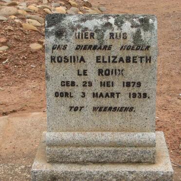 ROUX Rosina Elizabeth, le 1879-1935