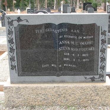 STEYN Anna M.E. nee FOUCHE 1920-1970