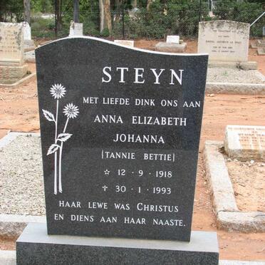 STEYN Anna Elizabeth Johanna 1918-1993