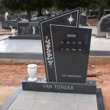 TONDER Deon, van 1932-1991