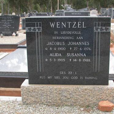 WENTZEL Jacobus Johannes 1900-1976 &amp; Alida Susanna 1905-1988