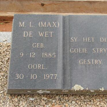 WET M.L., de 1885-1977