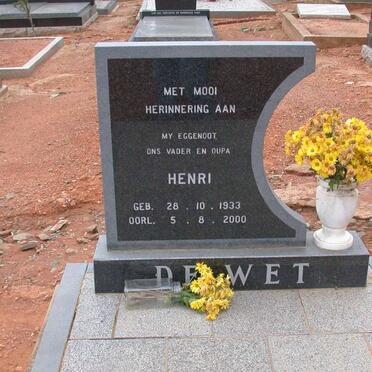 WET Henri, de 1933-2000