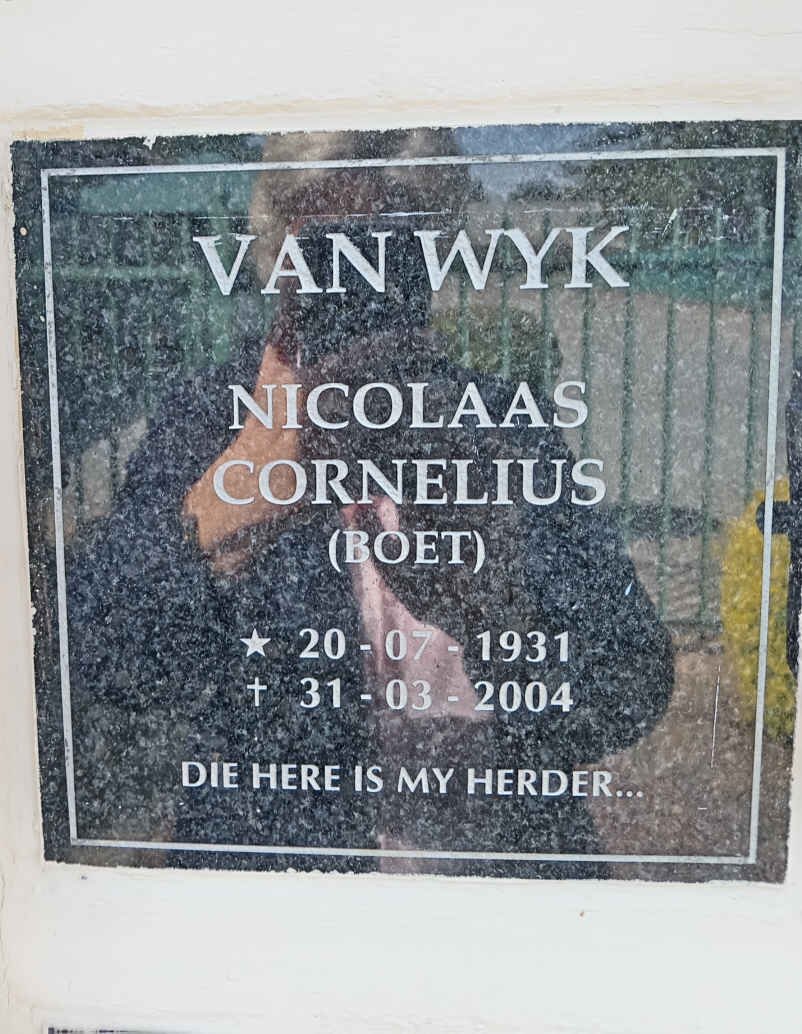 WYK Nicolaas Cornelius, van 1931-2004