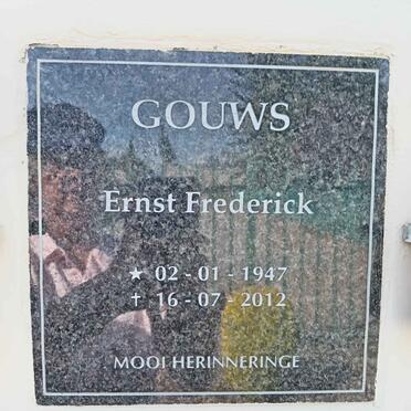 GOUWS Ernst Frederick 1947-2012