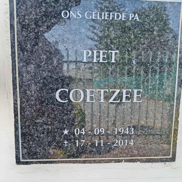 COETZEE Piet 1943-2014