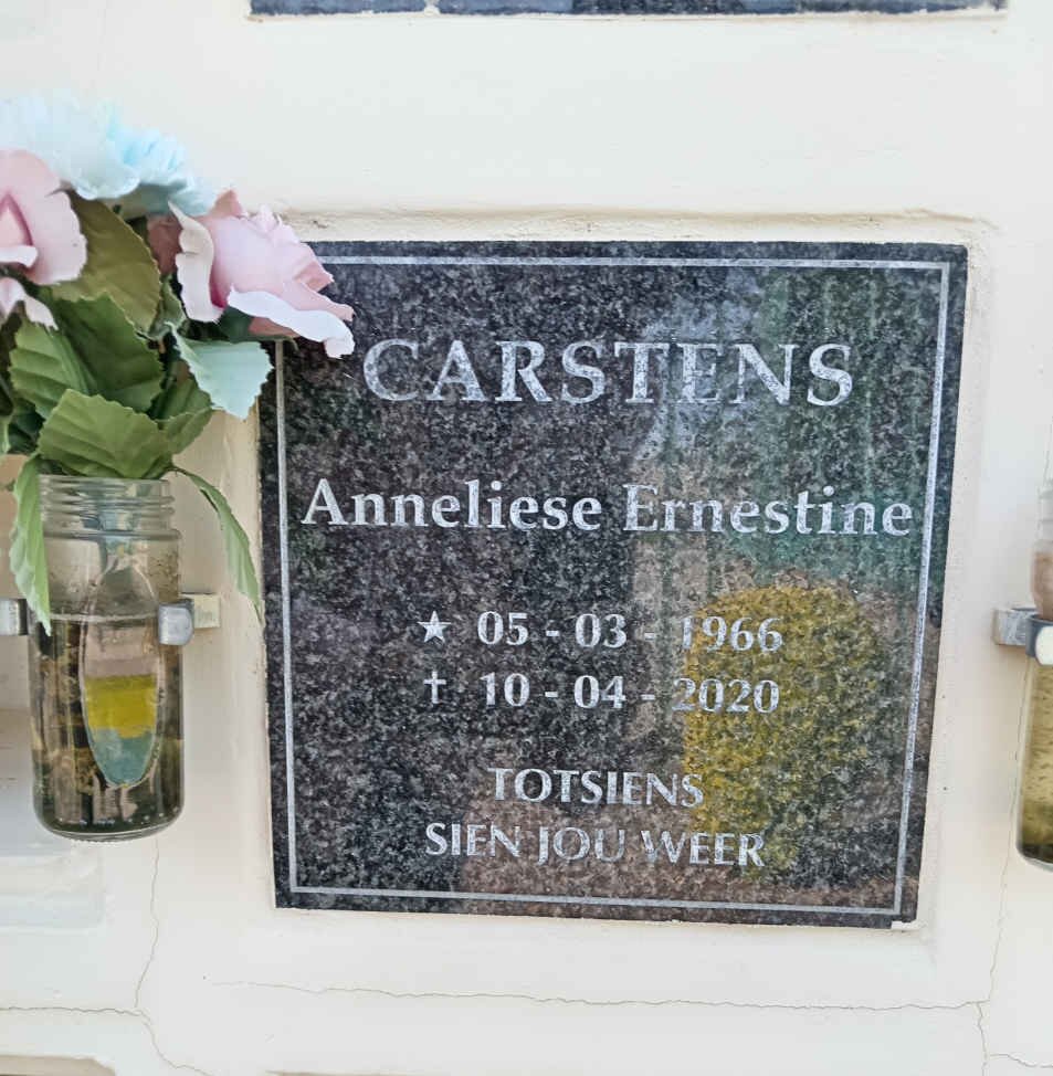 CARSTENS Anneliese Ernestine 1966-2020