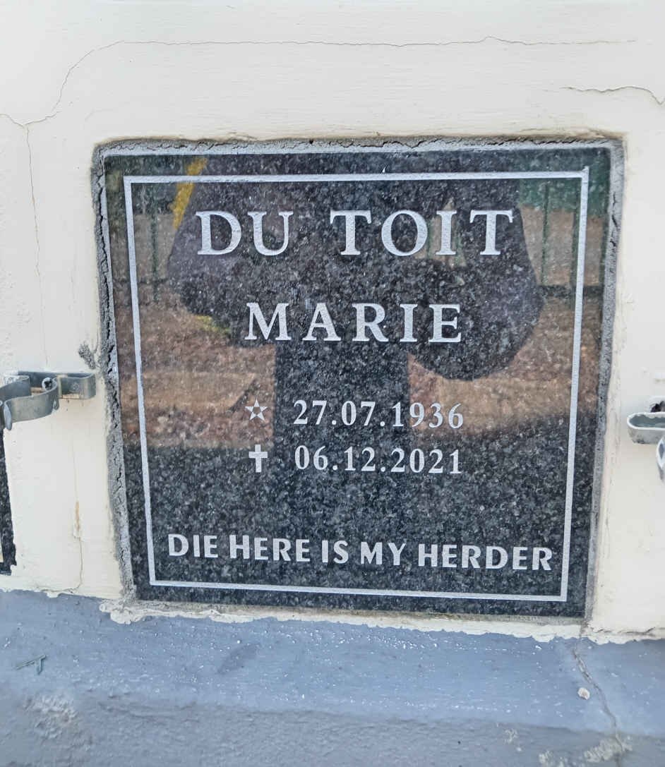 TOIT Marie, du 1936-2021