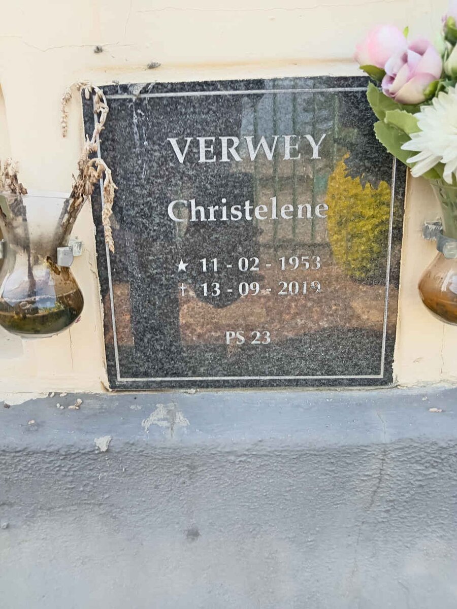 VERWEY Christelene 1953-2019