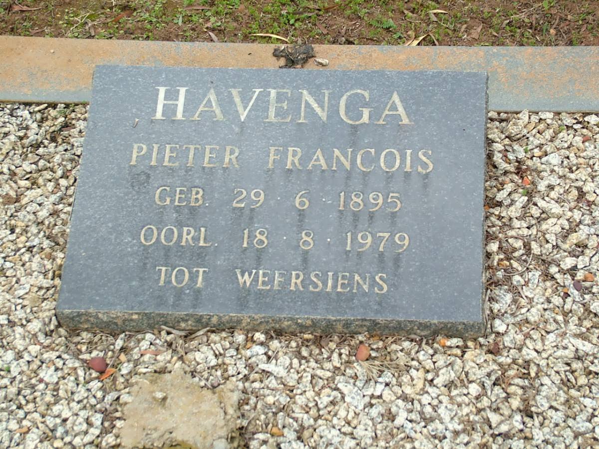 HAVENGA Pieter Francois 1895-1979