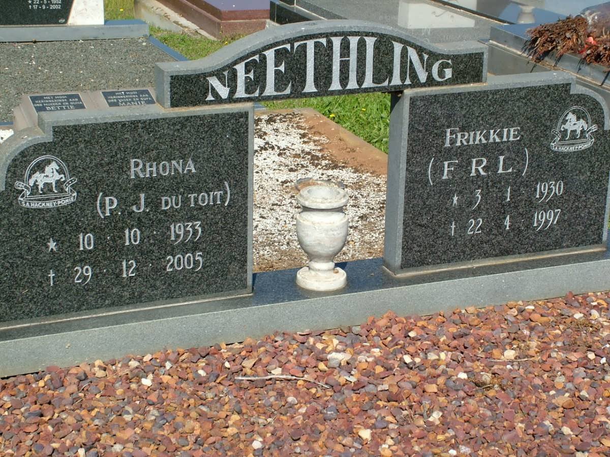 NEETHLING F.R.L. 1930-1997 &amp; P.J. DU TOIT 1933-2005