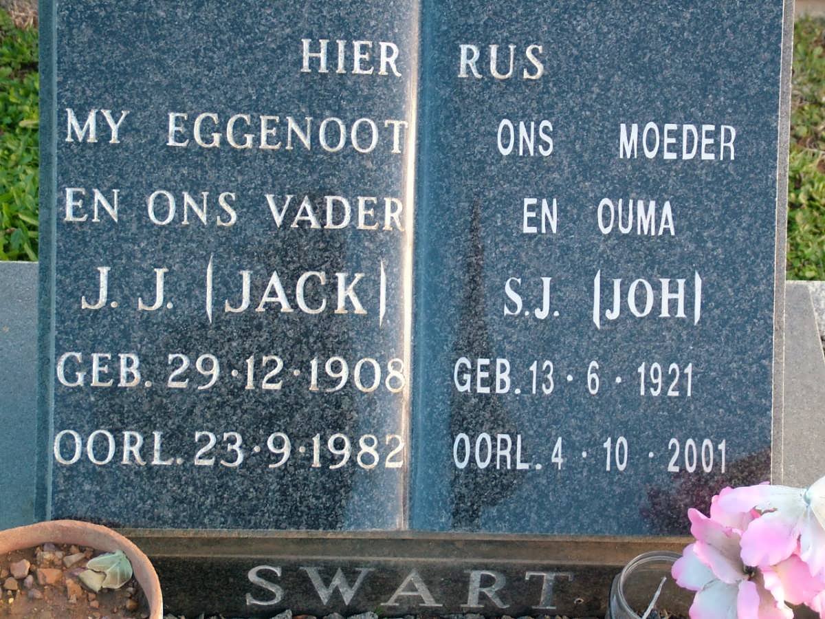 SWART J.J. 1908-1982 &amp; S.J. 1921-2001