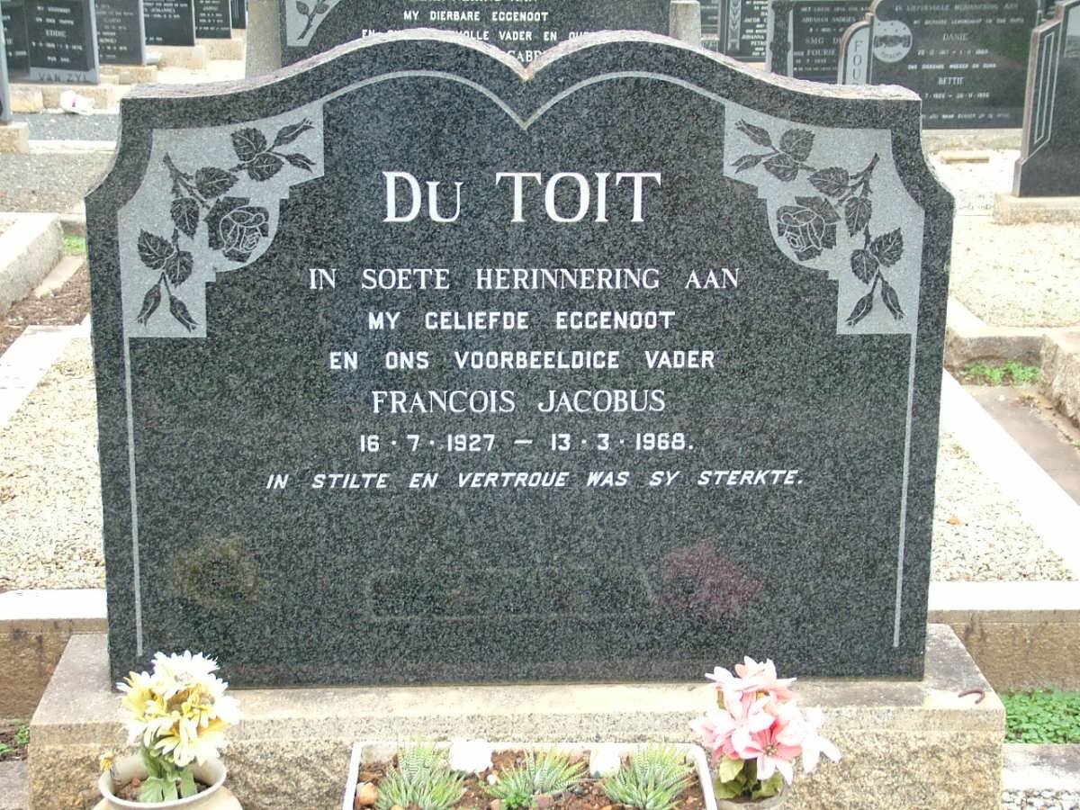 TOIT Francois Jacobus, du 1927-1968