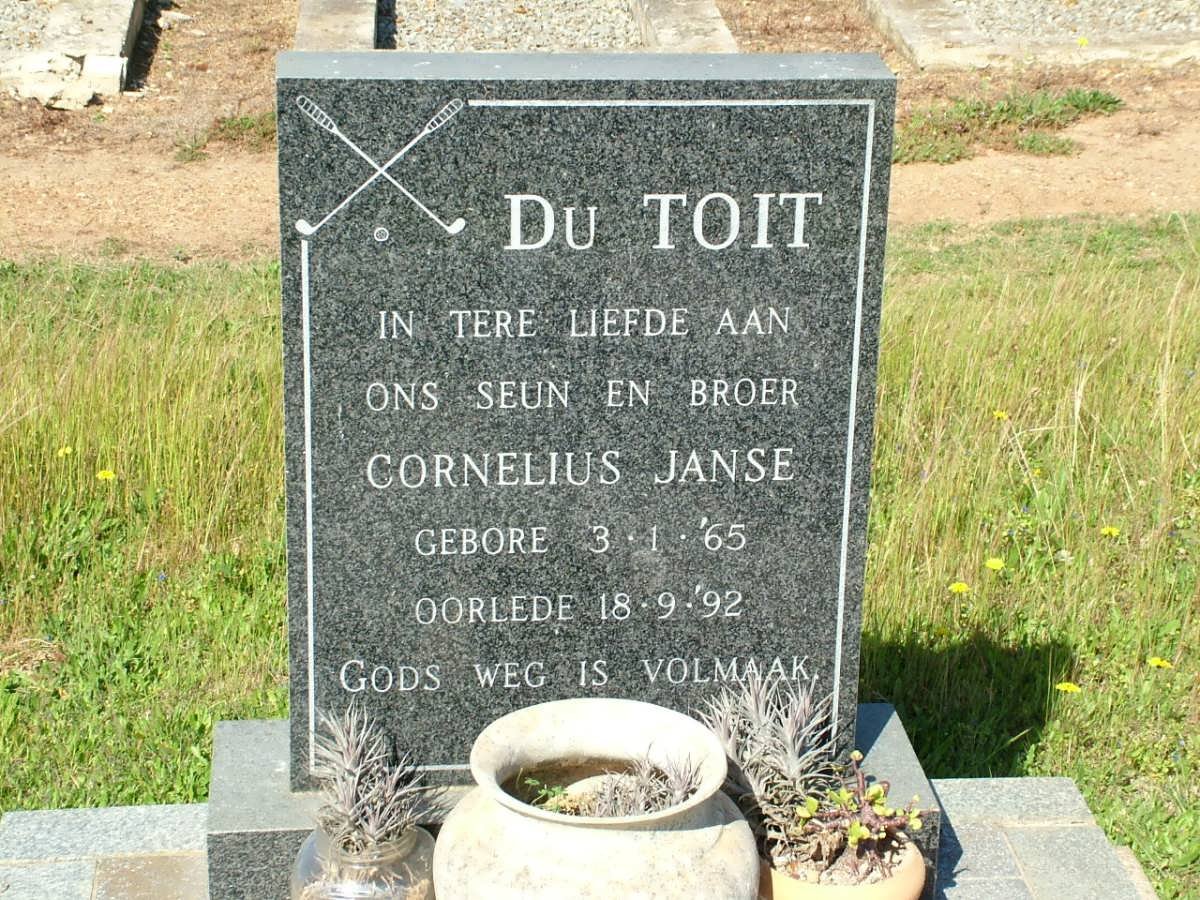 TOIT Cornelius Janse, du 1965-1992