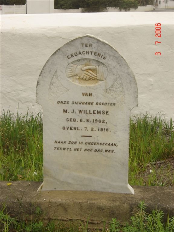 WILLEMSE  M.J. 1902-1918