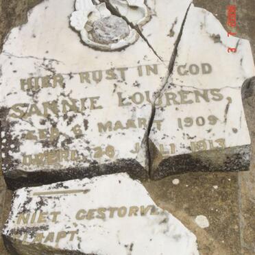 LOURENS Sannie 1909-1913
