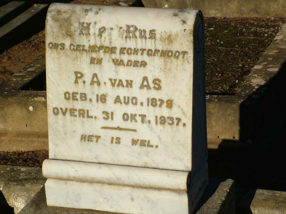 AS P.A., van 1879-1937