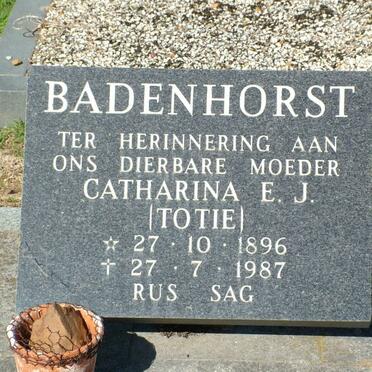BADENHORST Catharina E.J. 1896-1987