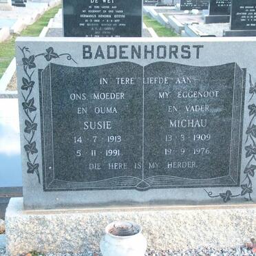 BADENHORST Michau 1909-1976 &amp; Susie 1913-1991