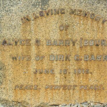 BARRY Alyce S. nee BOURKIE -1915