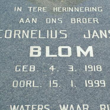 BLOM Cornelius Janse 1918-1999