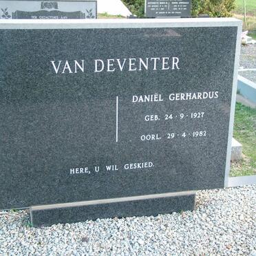 DEVENTER Daniel Gerhardus, van 1927-1982