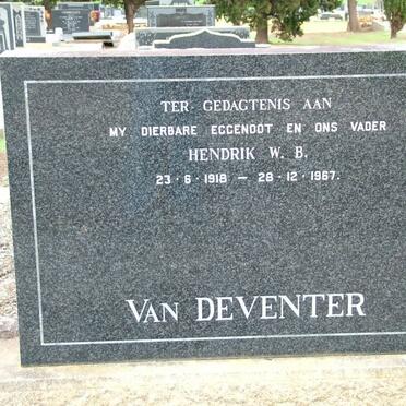 DEVENTER Hendrik W.B., van 1918-1967