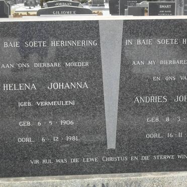 DYK  Andries Johannes, van 1903-1969 &amp; Helena Johanna VERMEULEN 1906-1981