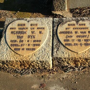 DYK Hendrik W.N., van 1880-1960 &amp; Jacoba M. SWART 1872-1954