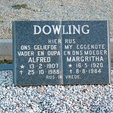 DOWLING Alfred 1907-1988 &amp; Margritha 1920-1984