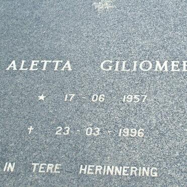GILIOMEE Aletta 1957-1996