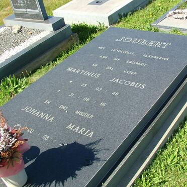 JOUBERT Martinus Jacobus 1949-1996 &amp; Johanna Maria 1949-