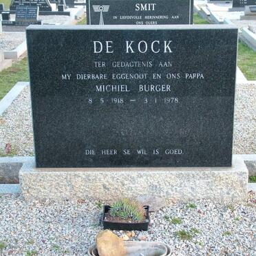 KOCK Michiel Burger, de 1918-1978