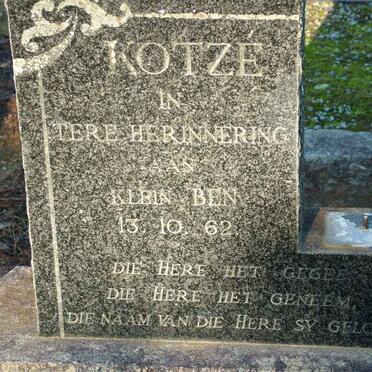 KOTZÉ Ben 1962-1962