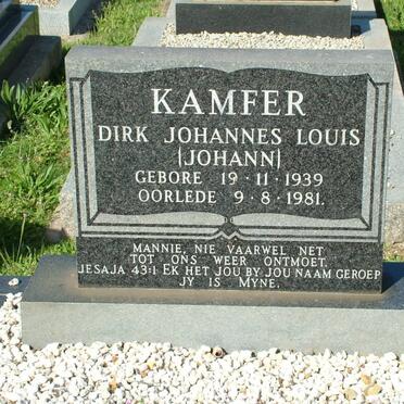 KAMFER Dirk Johannes Louis 1939-1981