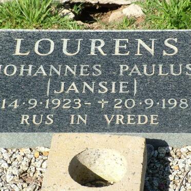 LOURENS Johannes Paulus 1923-1982