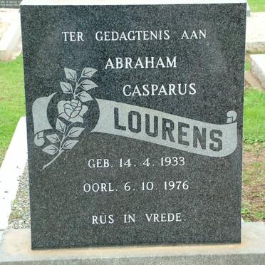 LOURENS Abraham Casparus 1933-1976