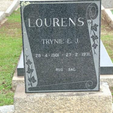 LOURENS Trynie E.J. 1901-1971