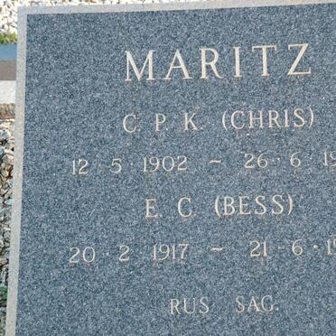 MARITZ C.P.K. 1902-1979 &amp; E.C. 1917-1988
