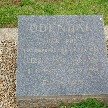 ODENDAL Lizzie nee VAN AS 1875-1968