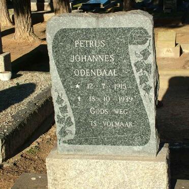 ODENDAAL Petrus Johannes 1915-1939