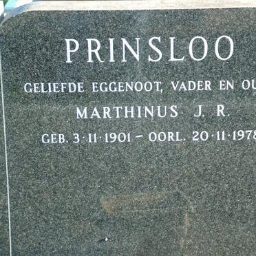 PRINSLOO Marthinus J.R. 1901-1978
