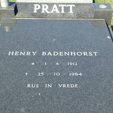 PRATT Henry Badenhorst 1912-1984