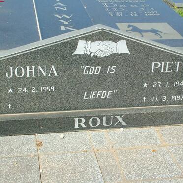 ROUX Piet 1948-1997 &amp; Johna 1959-