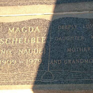 SCHEUBLÉ Magda nee NAUDE 1909-1979